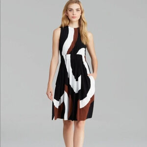 Kate Spade Rio Crepe Tie Back Swirl Print Dress